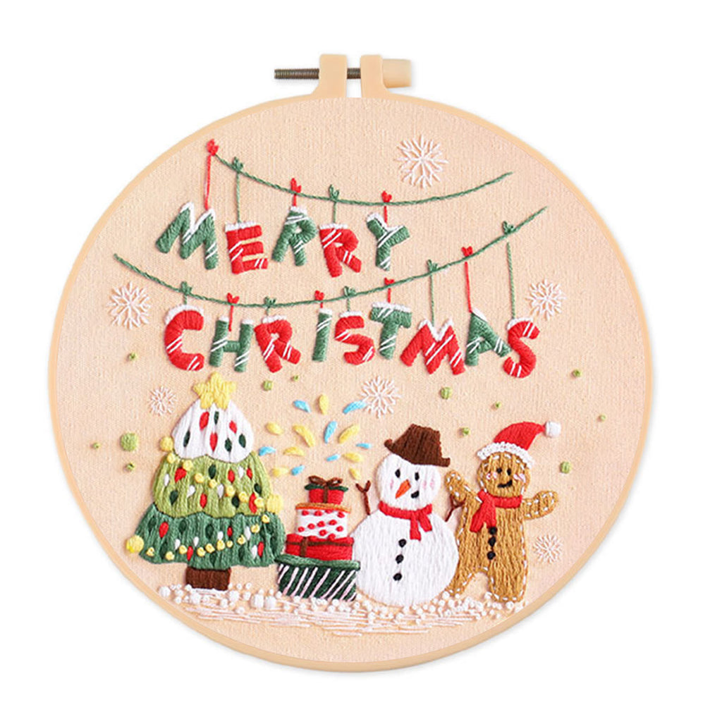 Rubbyoo Embroidery Kit-Snowman Gingerbread Man Christmas Tree - image 0