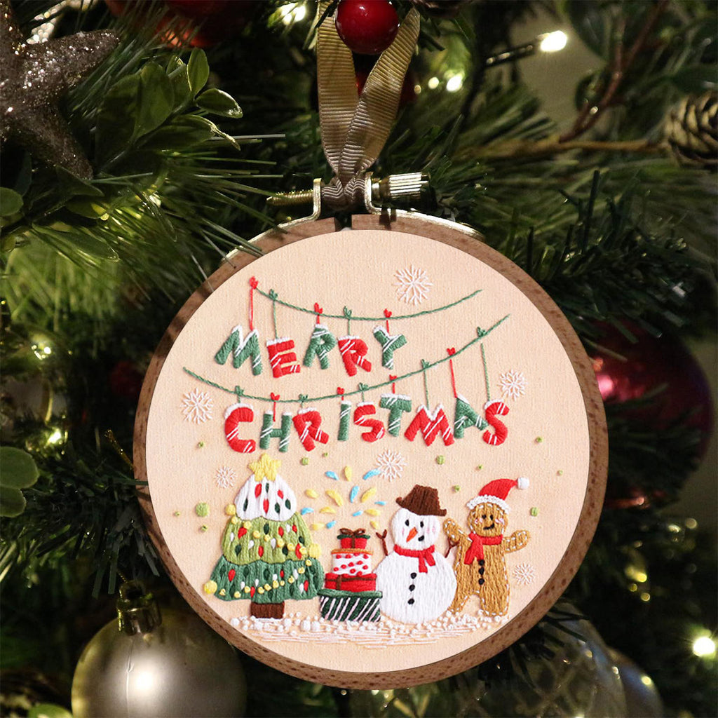 Rubbyoo Embroidery Kit-Snowman Gingerbread Man Christmas Tree - image 3