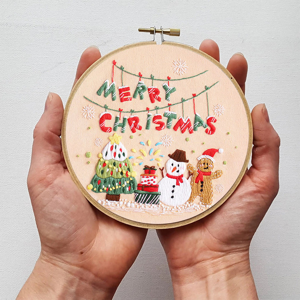 Rubbyoo Embroidery Kit-Snowman Gingerbread Man Christmas Tree - image 2