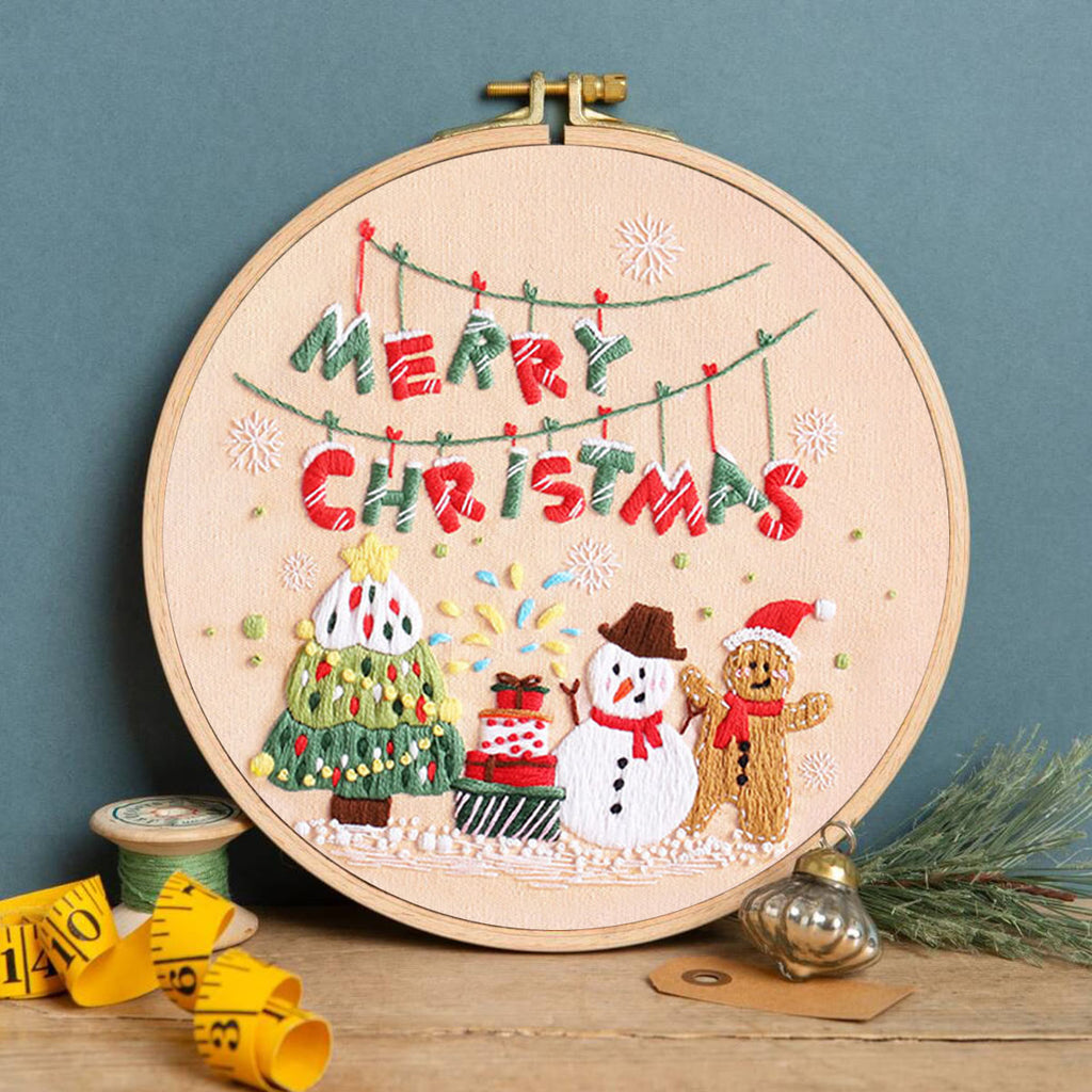 Rubbyoo Embroidery Kit-Snowman Gingerbread Man Christmas Tree - image 5