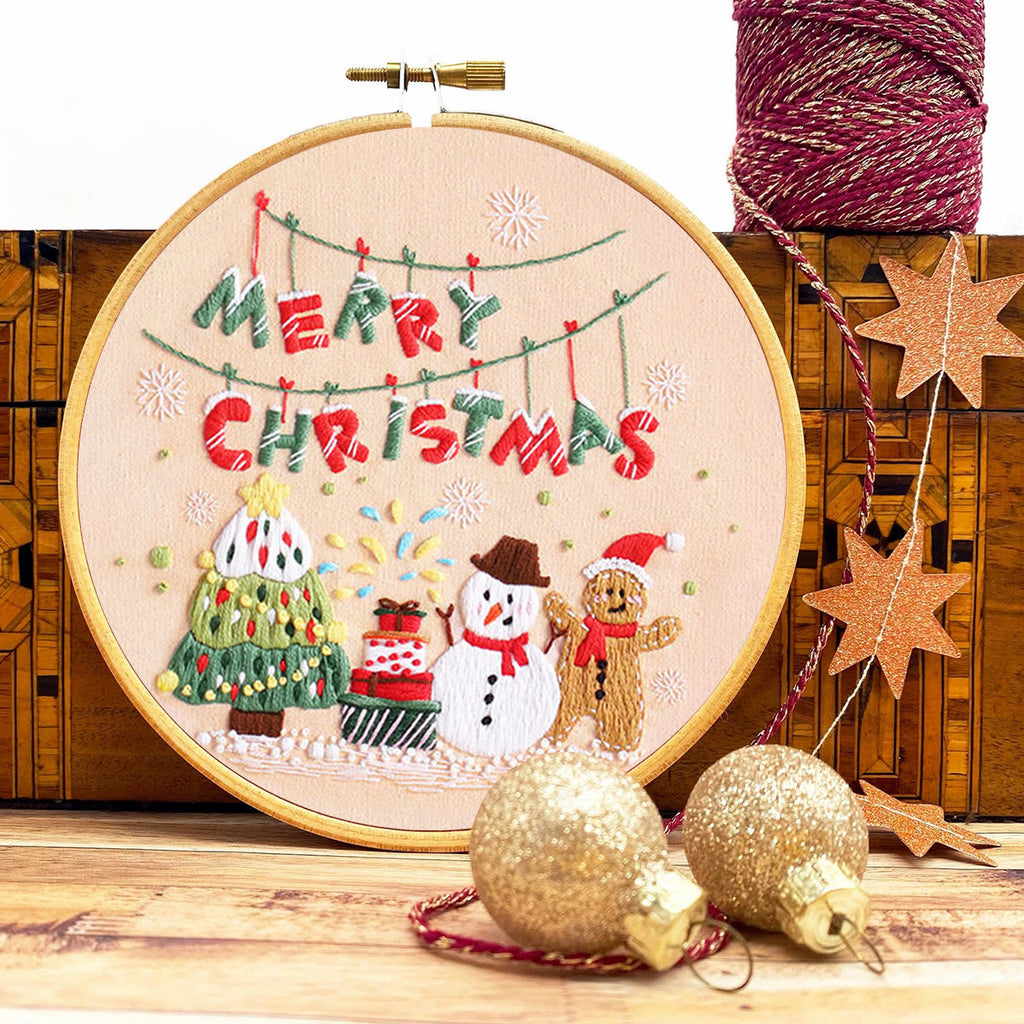 Rubbyoo Embroidery Kit-Snowman Gingerbread Man Christmas Tree - image 8