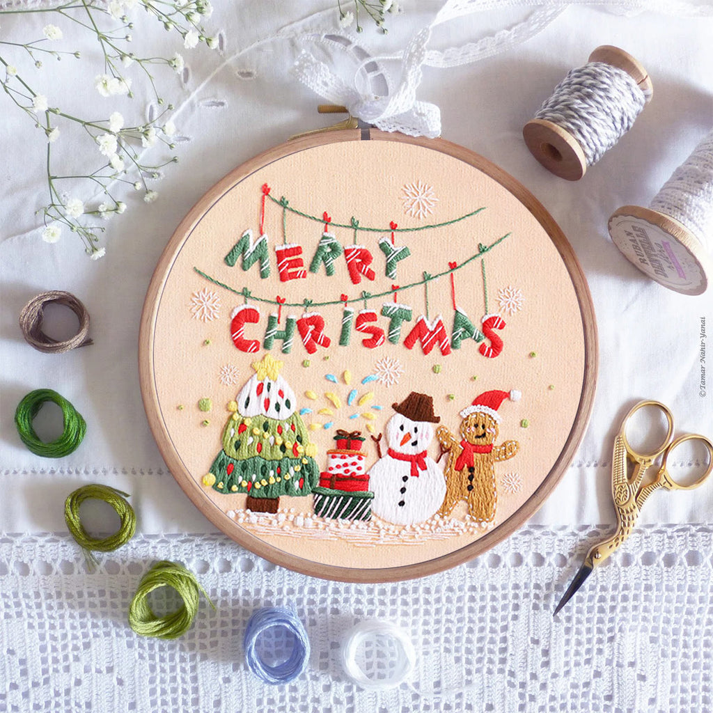 Rubbyoo Embroidery Kit-Snowman Gingerbread Man Christmas Tree - image 7