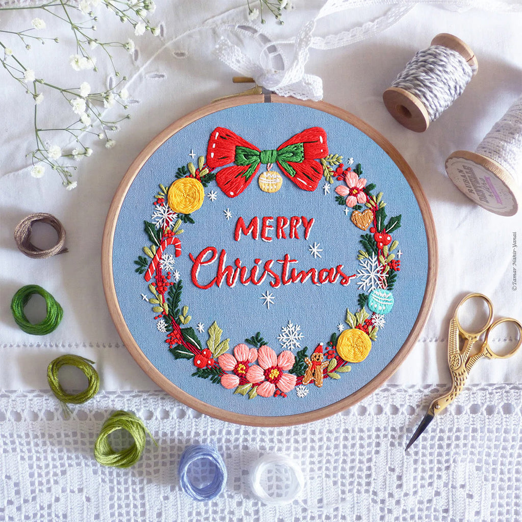 Rubbyoo Embroidery Kit-Christmas Wreath - Blue - image 7