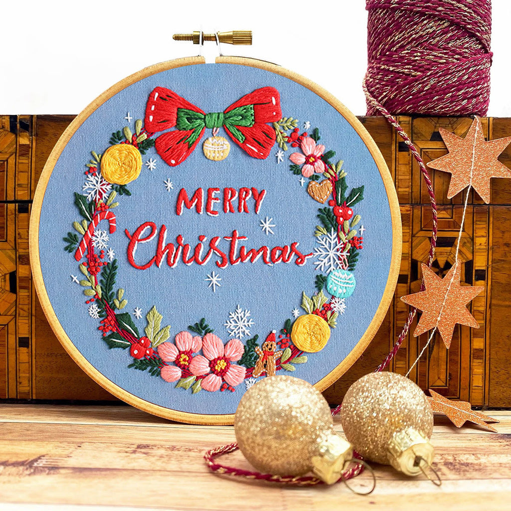 Rubbyoo Embroidery Kit-Christmas Wreath - Blue - image 8
