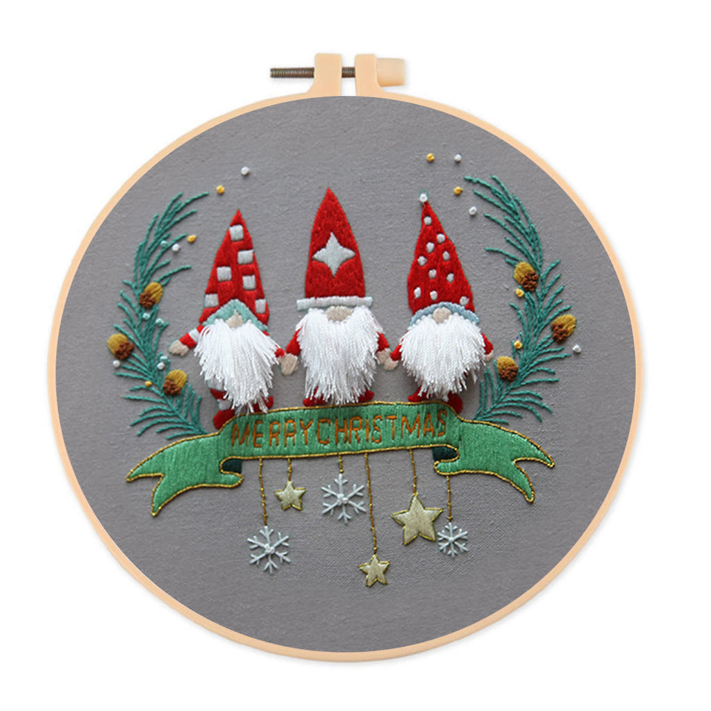 Rubbyoo Embroidery Kit-Three Santa Claus  - image 0