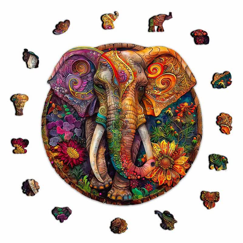 Rubbyoo Enchanted Elephant - Wooden Jigsaw Puzzle - image 1