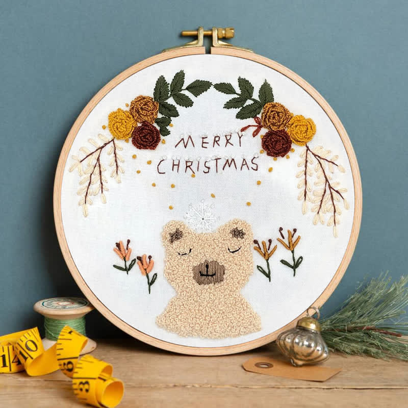 Rubbyoo Embroidery Kit - Cute Christmas Bear Gift   - image 3