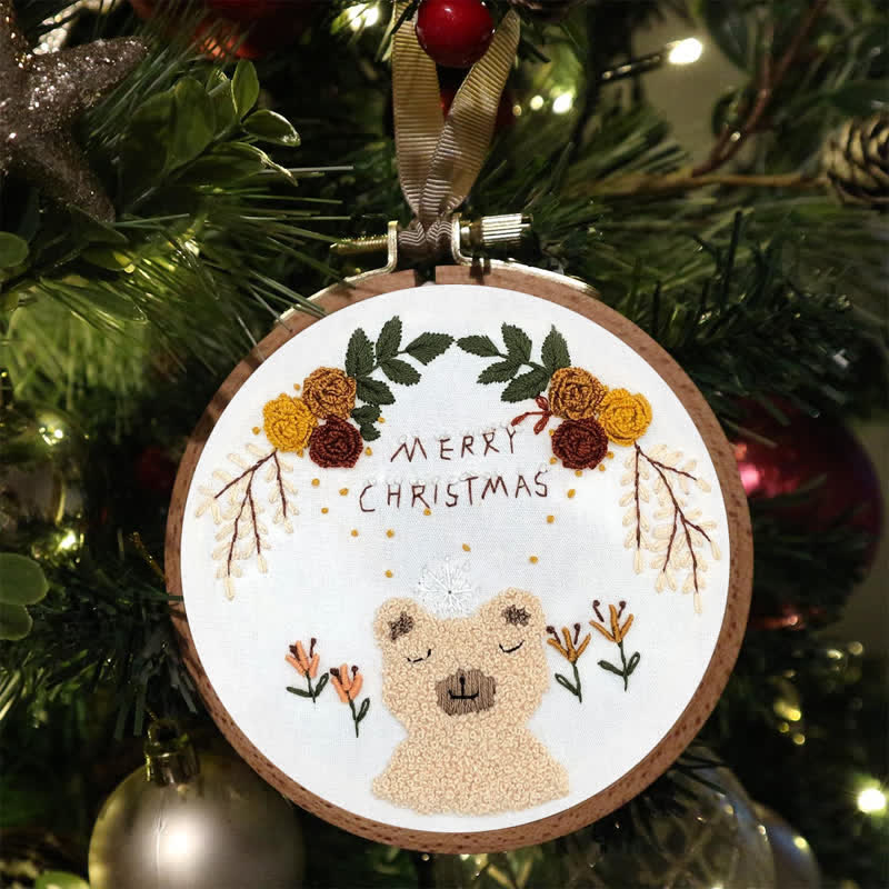 Rubbyoo Embroidery Kit - Cute Christmas Bear Gift   - image 5