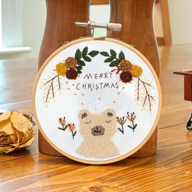 Rubbyoo Embroidery Kit - Cute Christmas Bear Gift   - image 6