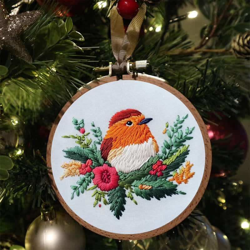 Rubbyoo Embroidery Kit - A little Robin I made for the Christmas - image 4