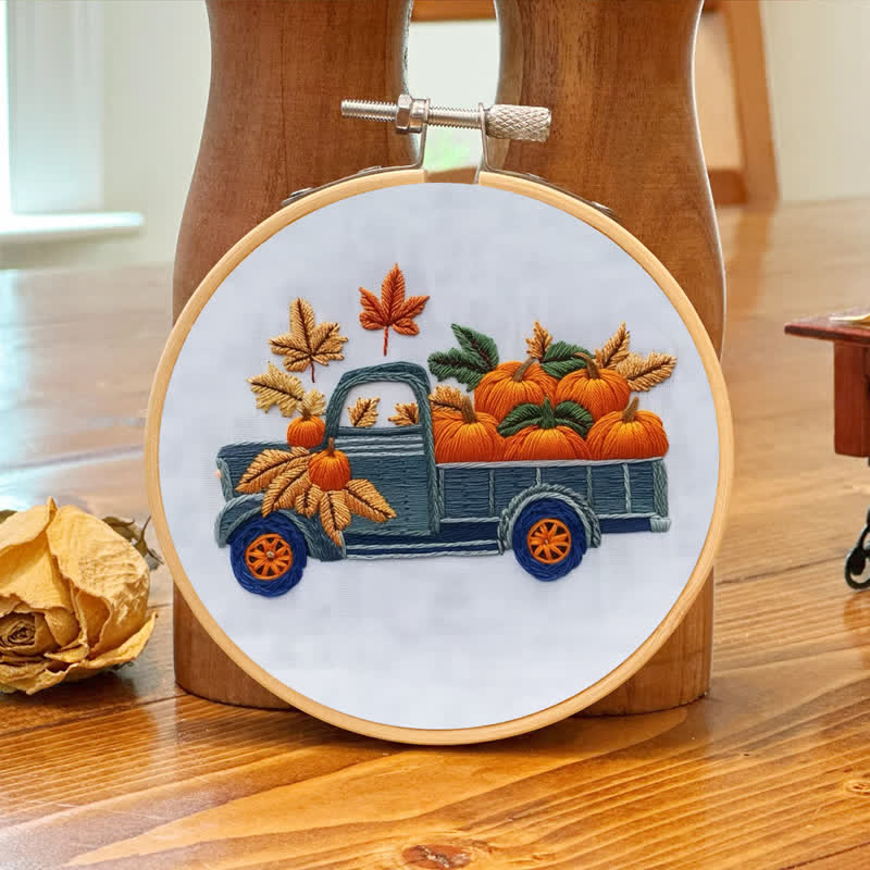 Rubbyoo Embroidery Kit - Vintage Truck Farmstand - image 6