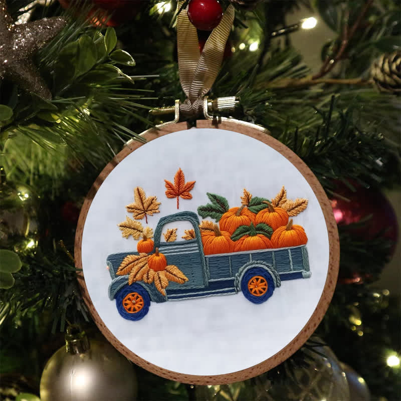 Rubbyoo Embroidery Kit - Vintage Truck Farmstand - image 5