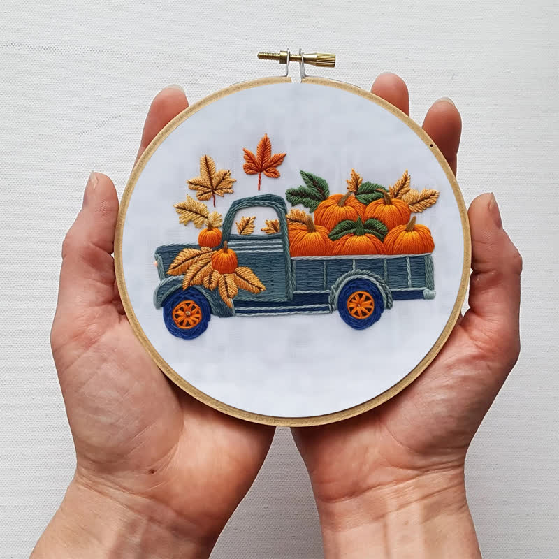 Rubbyoo Embroidery Kit - Vintage Truck Farmstand - image 4