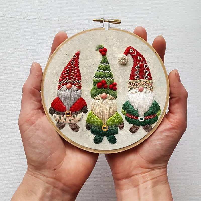 Rubbyoo Embroidery Kit - Christmas Gnomes - image 3