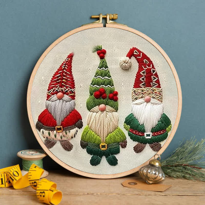 Rubbyoo Embroidery Kit - Christmas Gnomes - image 2