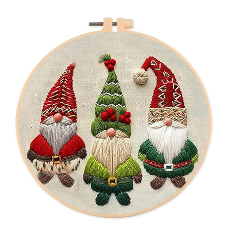 Rubbyoo Embroidery Kit - Christmas Gnomes - image 0