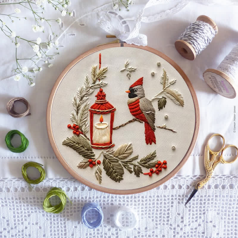 Rubbyoo Embroidery Kit - Red Cardinal - image 7