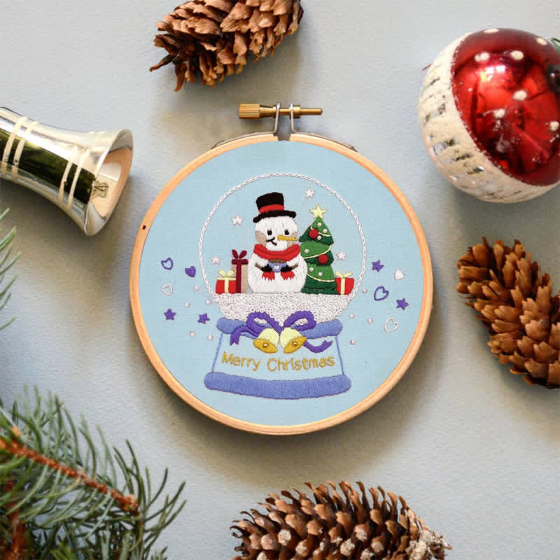 Rubbyoo Embroidery Kit - Snowman Gift - image 3
