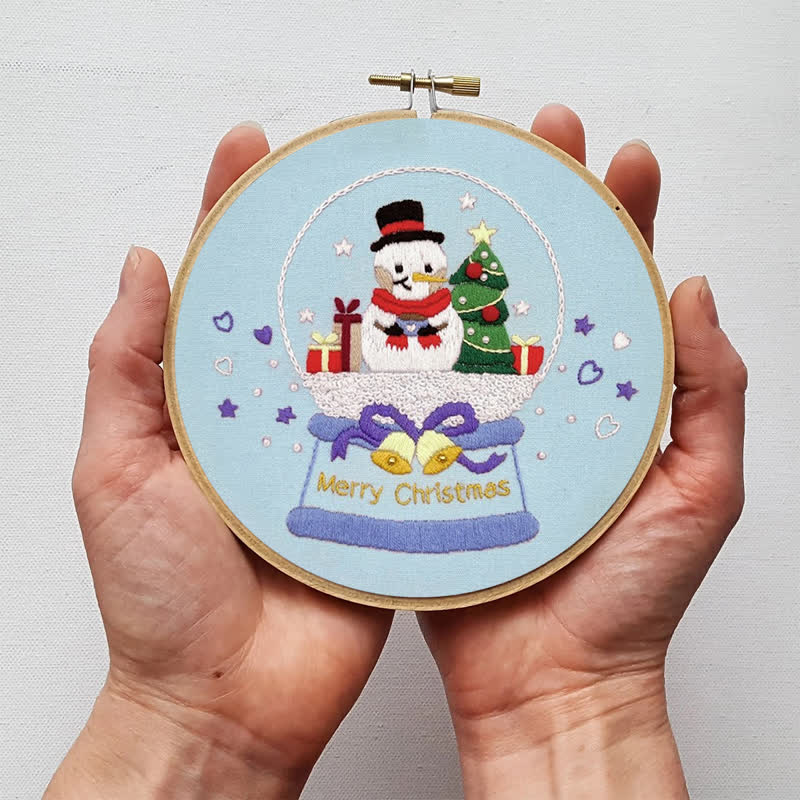 Rubbyoo Embroidery Kit - Snowman Gift - image 4