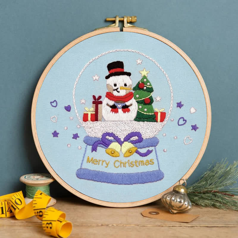 Rubbyoo Embroidery Kit - Snowman Gift - image 2