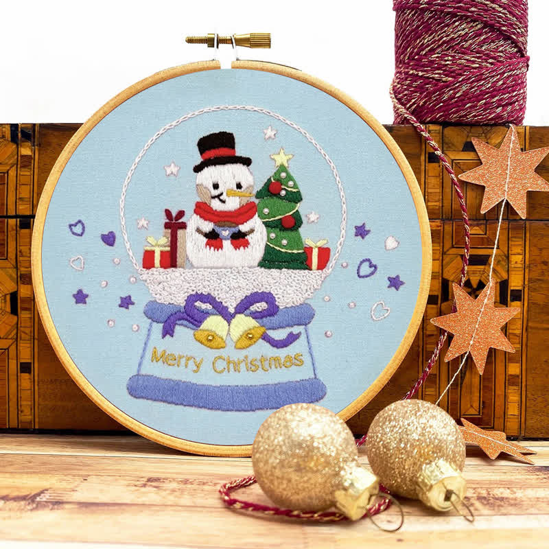 Rubbyoo Embroidery Kit - Snowman Gift - image 8