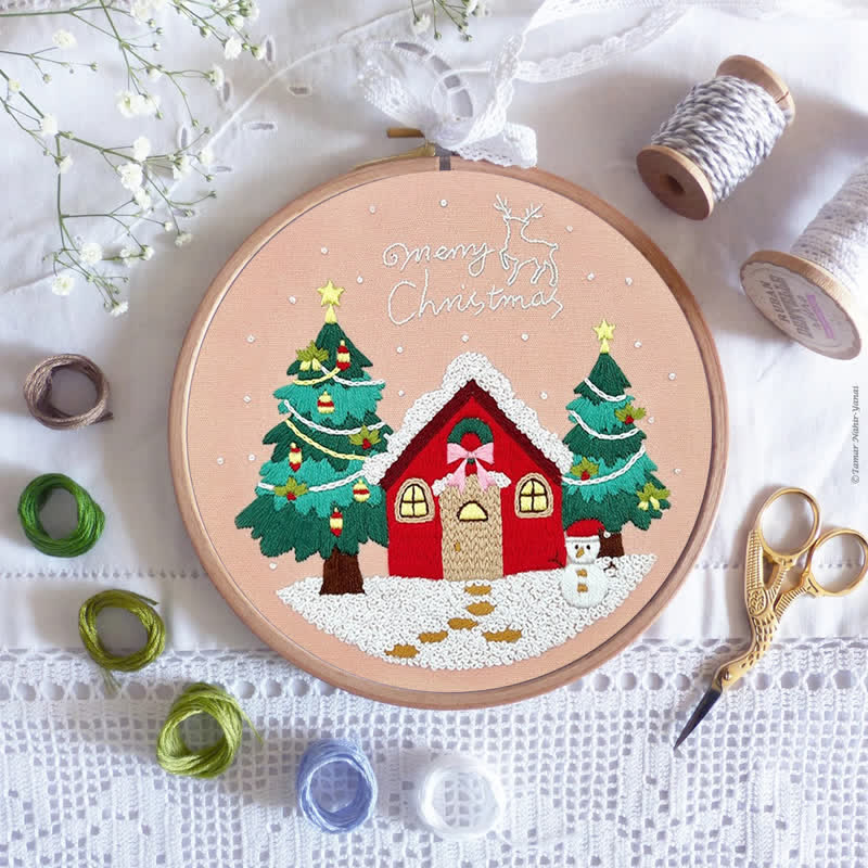 Rubbyoo Embroidery Kit - Christmas House - image 7