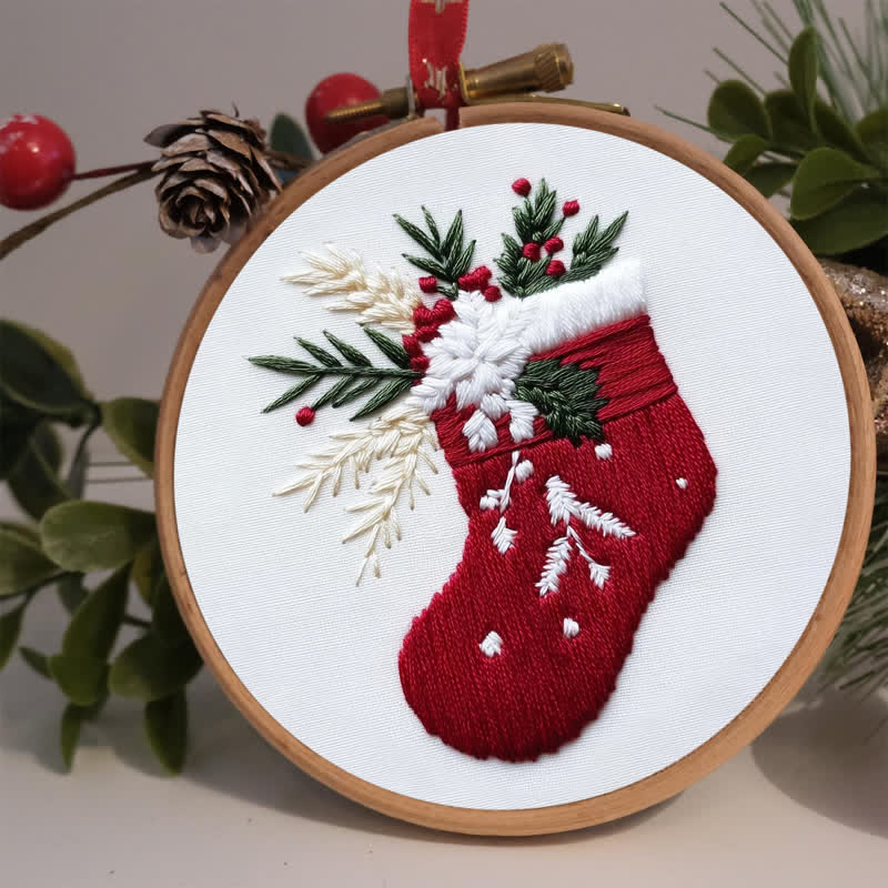 Rubbyoo Embroidery Kit - Christmas Stocking Pattern   - image 2