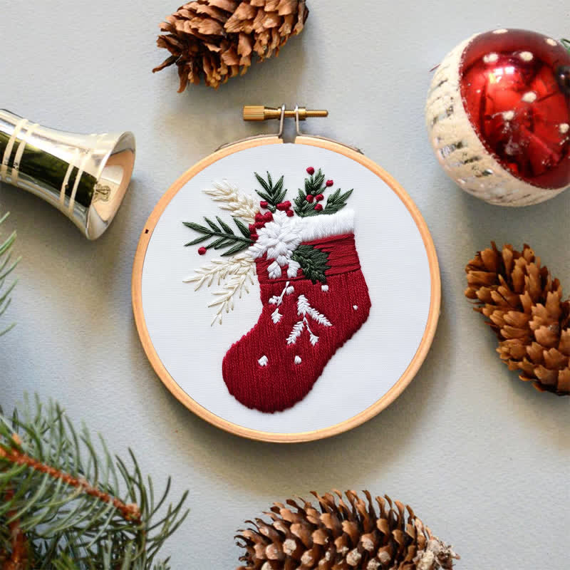 Rubbyoo Embroidery Kit - Christmas Stocking Pattern   - image 1