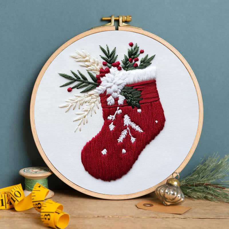 Rubbyoo Embroidery Kit - Christmas Stocking Pattern   - image 3