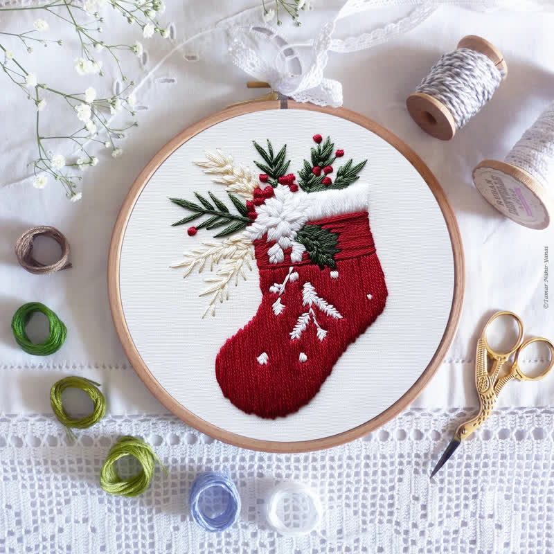 Rubbyoo Embroidery Kit - Christmas Stocking Pattern   - image 6