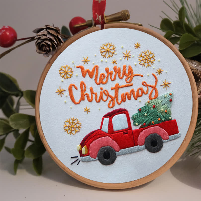 Rubbyoo Embroidery Kit - Christmas Truck  - image 1