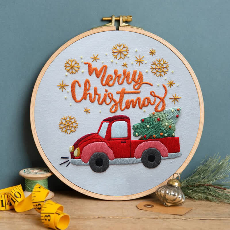 Rubbyoo Embroidery Kit - Christmas Truck  - image 2