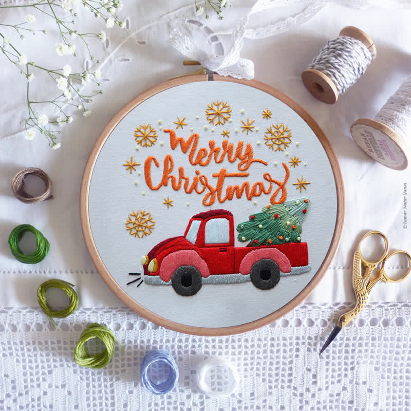 Rubbyoo Embroidery Kit - Christmas Truck  - image 8