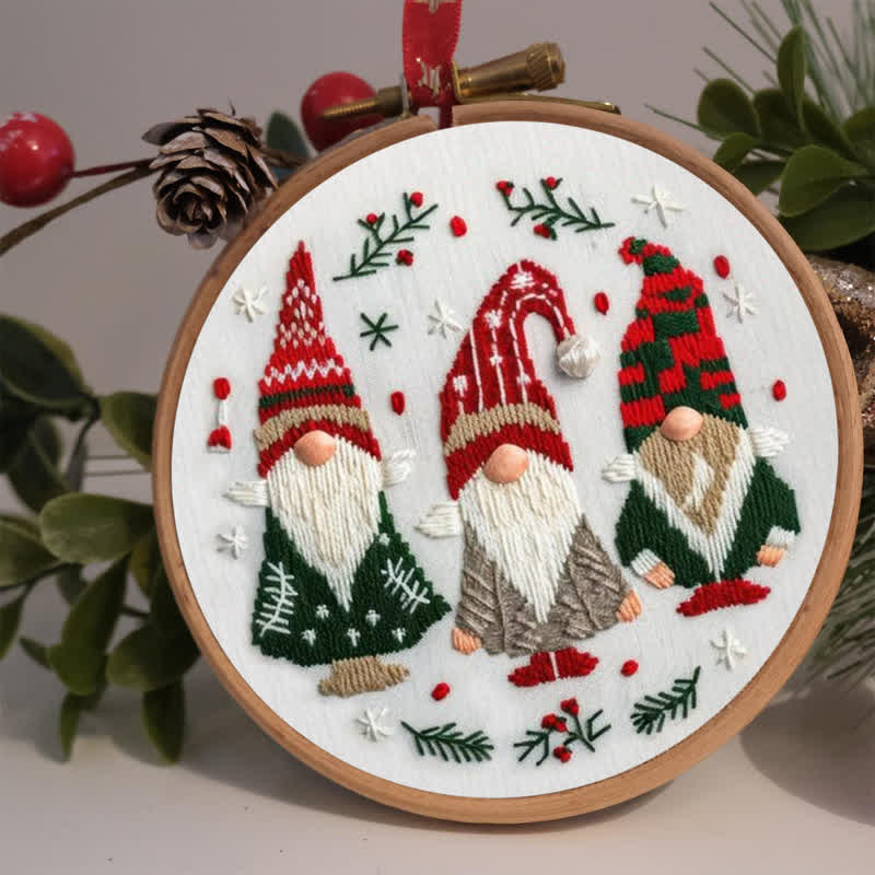 Rubbyoo Embroidery Kit - Holiday Gnome - image 2