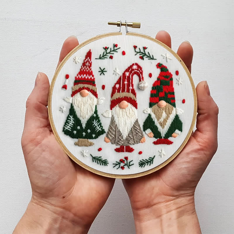 Rubbyoo Embroidery Kit - Holiday Gnome - image 5