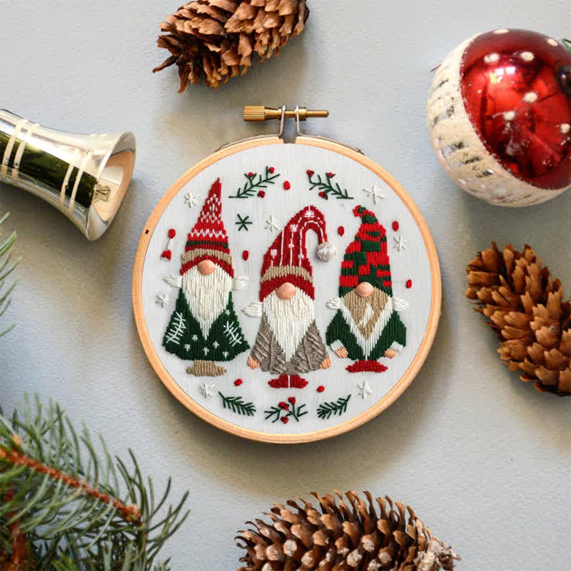 Rubbyoo Embroidery Kit - Holiday Gnome - image 4