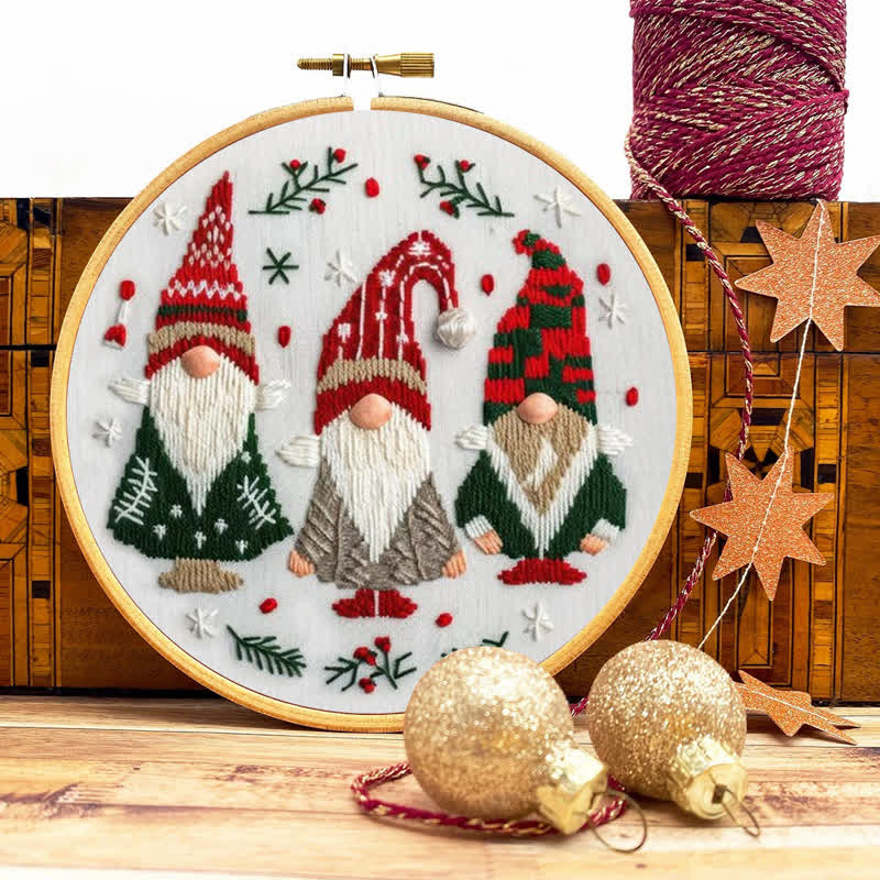 Rubbyoo Embroidery Kit - Holiday Gnome - image 8