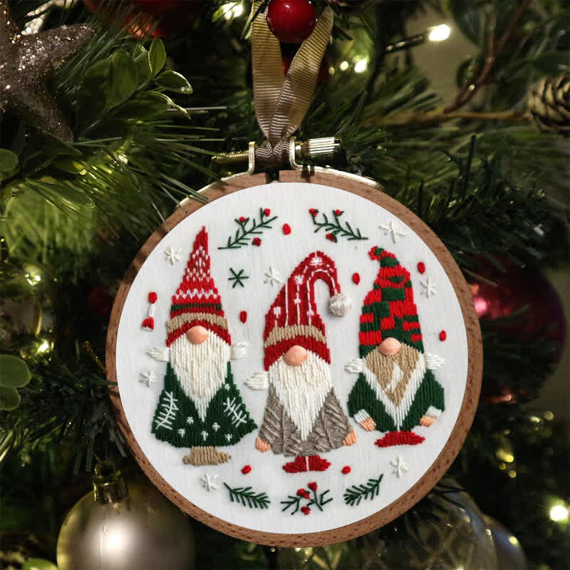 Rubbyoo Embroidery Kit - Holiday Gnome - image 3