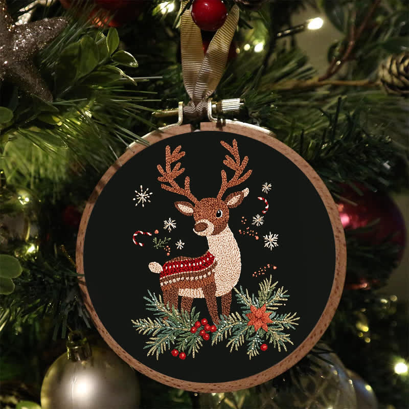 Rubbyoo Embroidery Kit - Winter White-Tailed Fawn - image 3