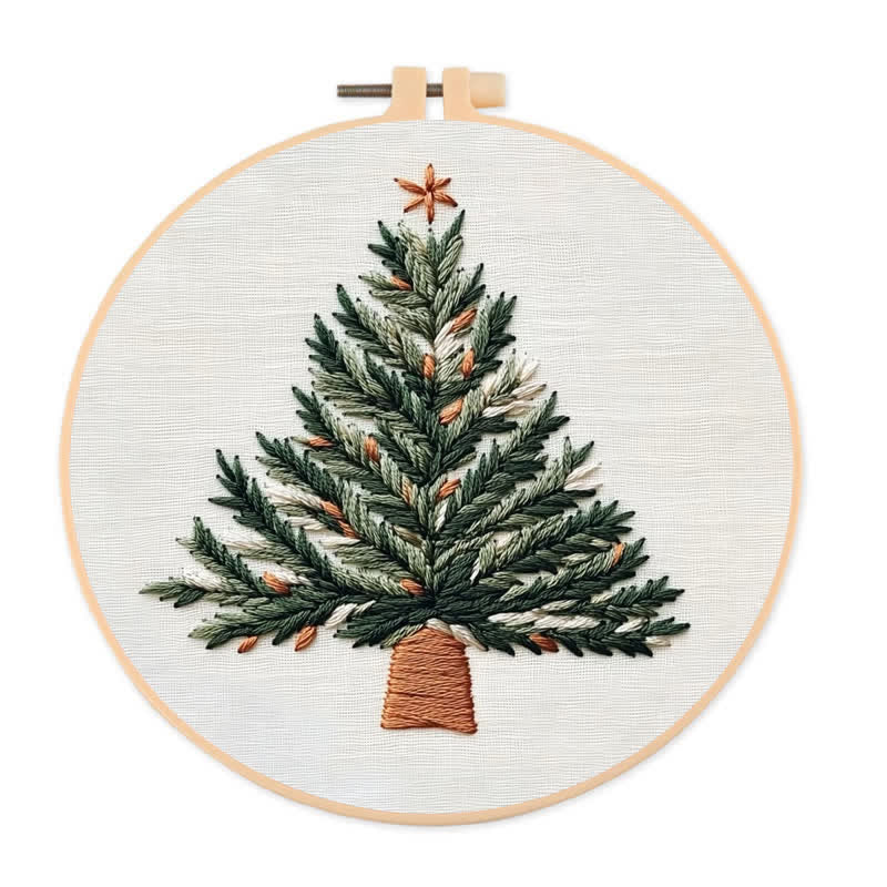 Rubbyoo Embroidery Kit - Christmas Potted Plant - image 0