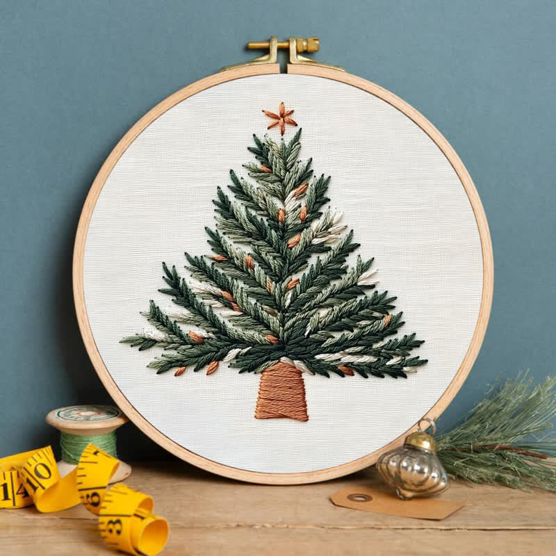 Rubbyoo Embroidery Kit - Christmas Potted Plant - image 2