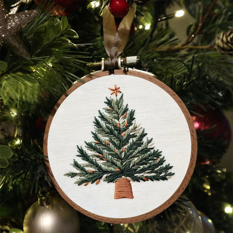 Rubbyoo Embroidery Kit - Christmas Potted Plant - image 4