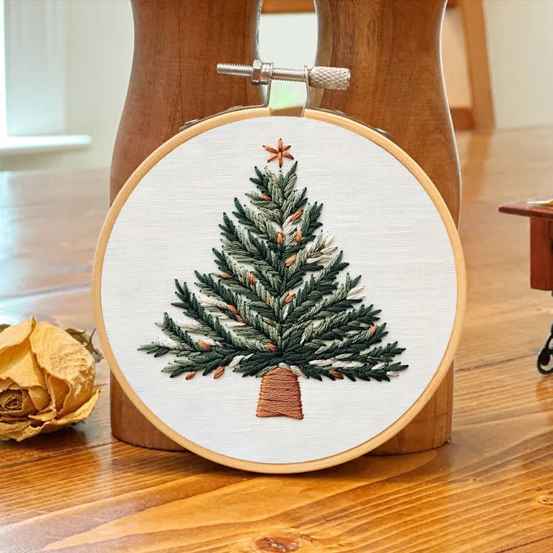 Rubbyoo Embroidery Kit - Christmas Potted Plant - image 6