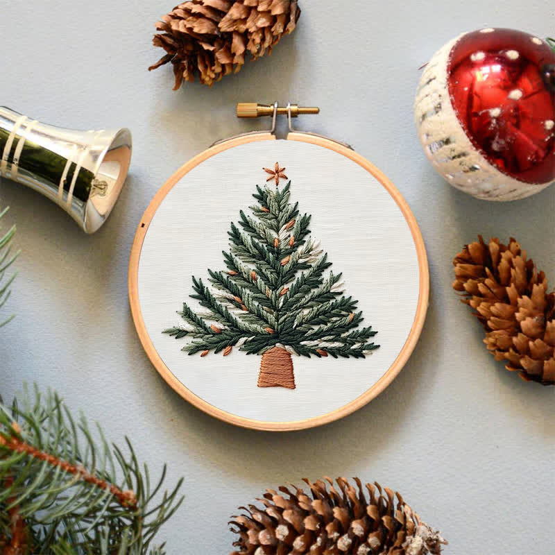 Rubbyoo Embroidery Kit - Christmas Potted Plant - image 3