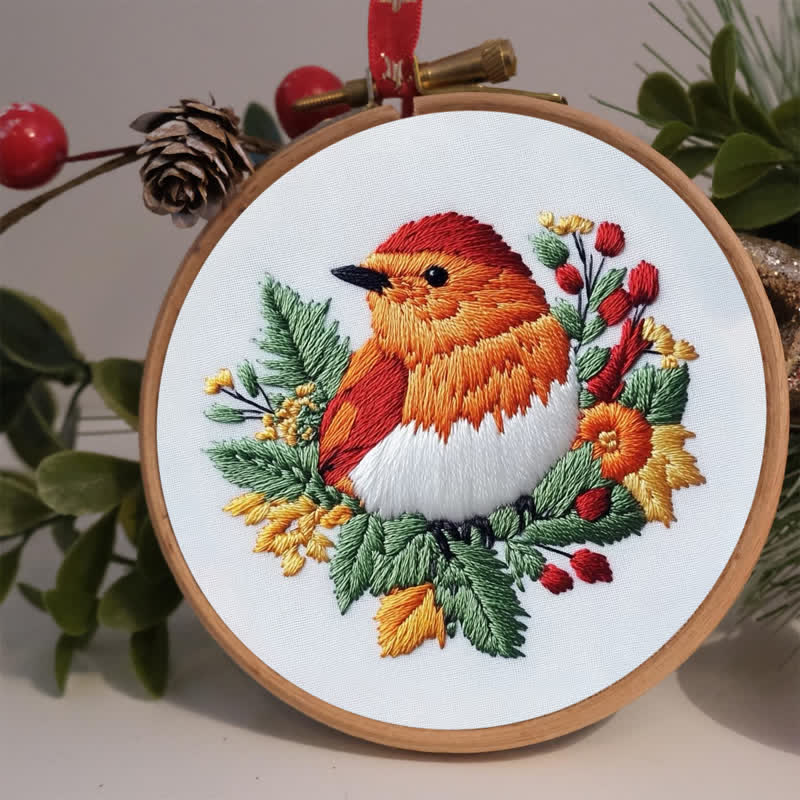 Rubbyoo Embroidery Kit - Little Robin Bird - image 1