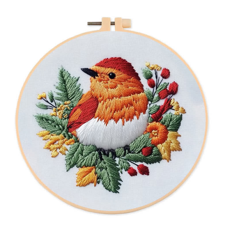 Rubbyoo Embroidery Kit - Little Robin Bird - image 0