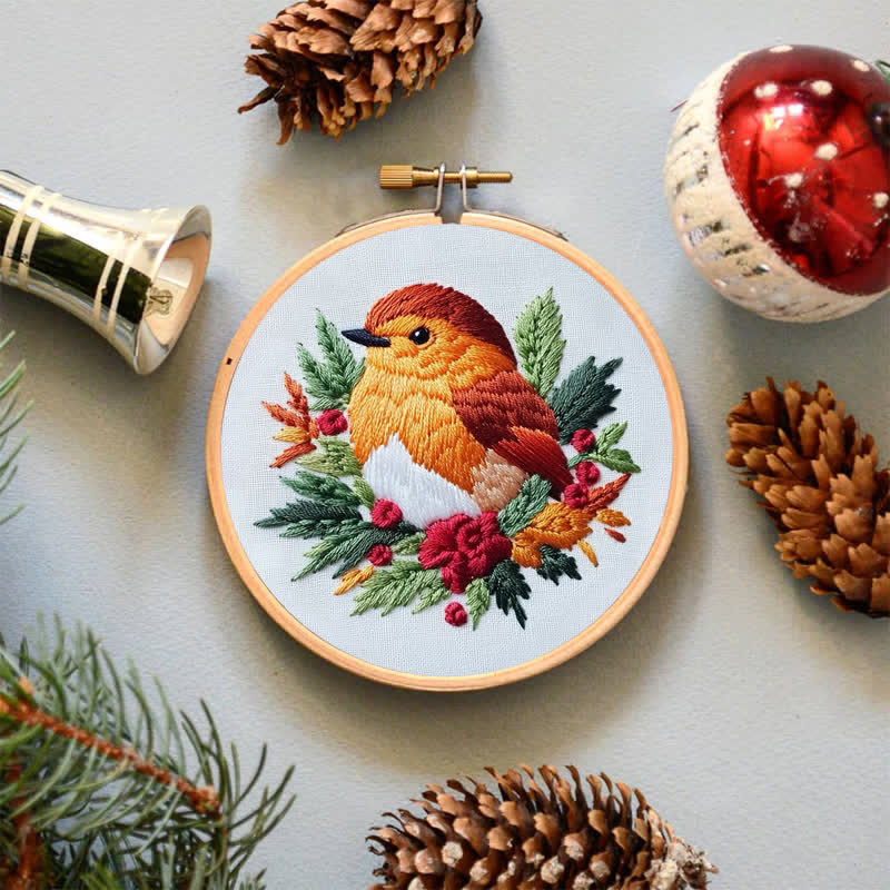 Rubbyoo Embroidery Kit - Baby Robin Bird - image 4