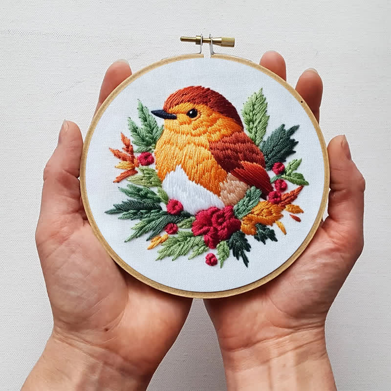 Rubbyoo Embroidery Kit - Baby Robin Bird - image 5
