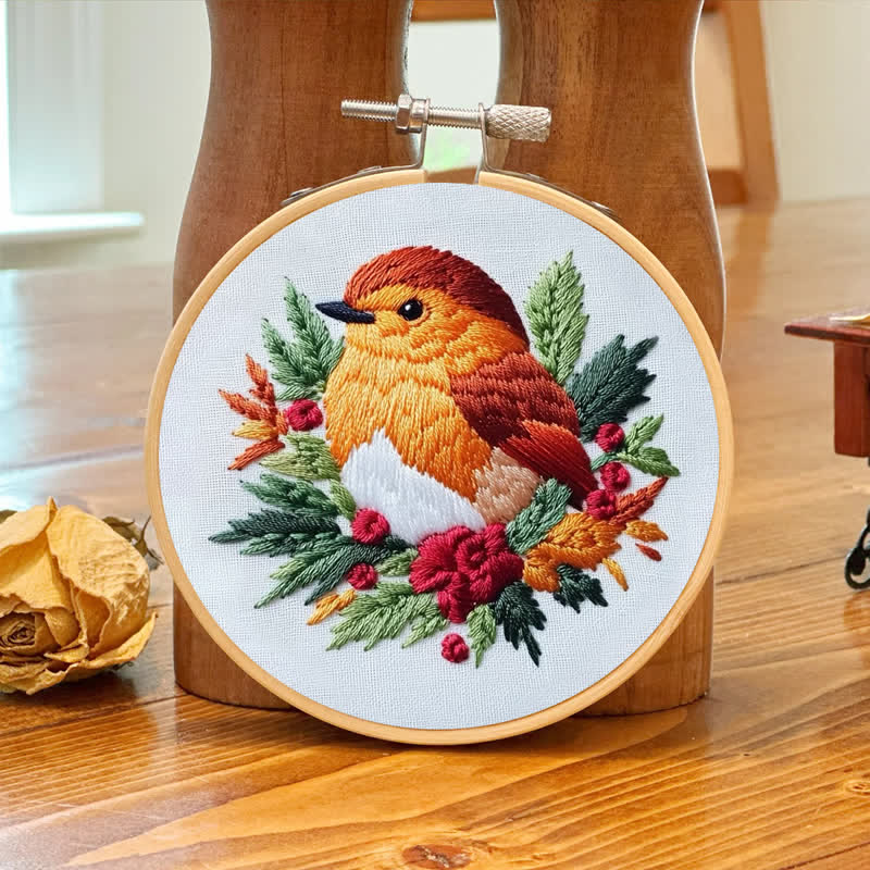 Rubbyoo Embroidery Kit - Baby Robin Bird - image 6