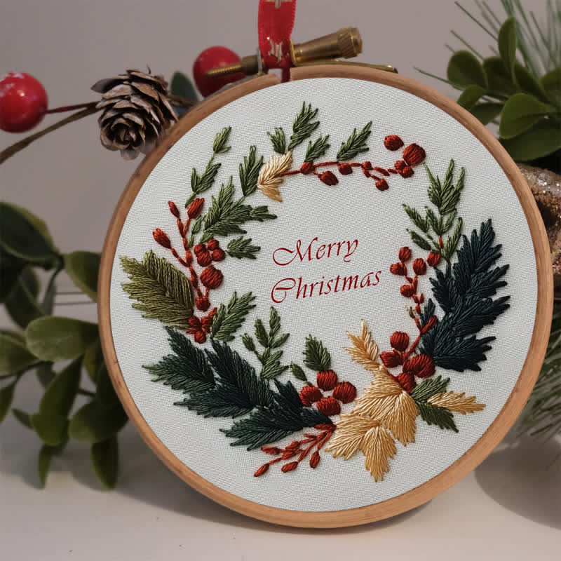Rubbyoo Embroidery Kit -Christmas Wreath - image 2